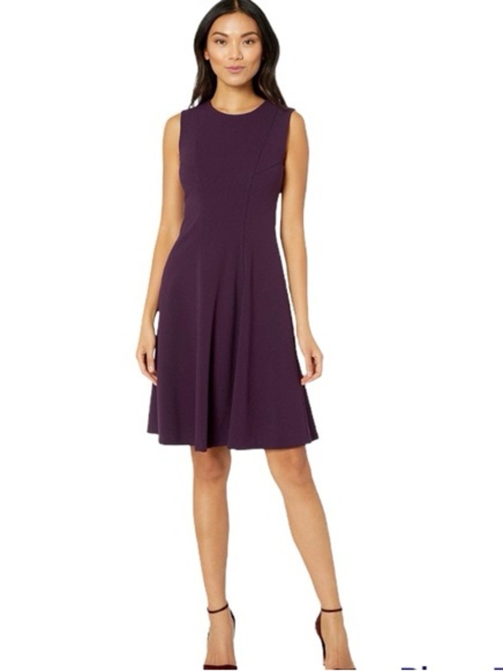 Tommy Hilfiger Plum Sleeveless Fit and Flare Dress 12